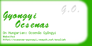 gyongyi ocsenas business card