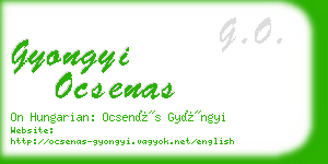 gyongyi ocsenas business card